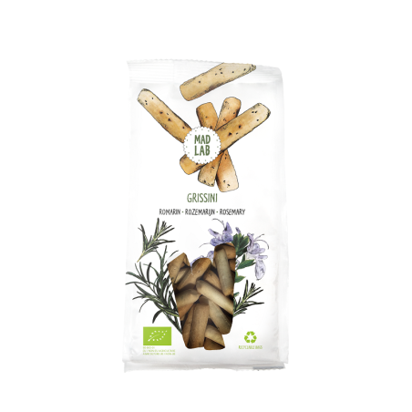 Mad Lab Grissini Rosemary bio 110gr Mad Lab Grissini Rosemary bio 110gr