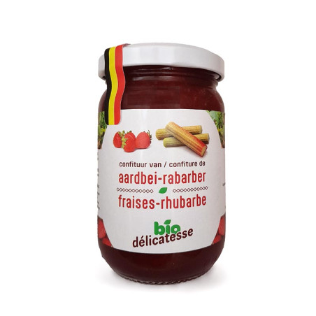 BioDélicatesse Confiture Fraise Rhubarbe bio 250gr BioDélicatesse Confiture Fraise Rhubarbe bio 250gr
